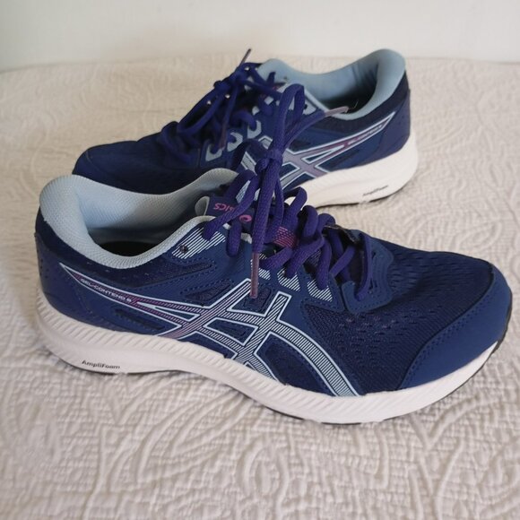 Asics Gel-Contend 8 Navy Running Shoes Womens Size 6.5 - Picture 1 of 7